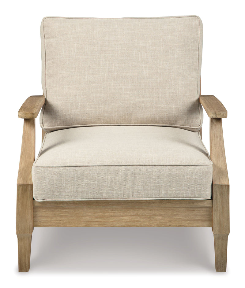 Clare - Beige - Lounge Chair w/Cushion - JaxCo Furniture