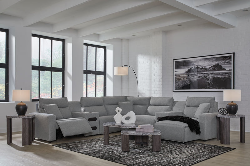 ModMax II - Salt And Pepper - Reclining Sectional - JaxCo Furniture