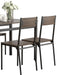 Lana - 5 Piece Rectangular Dining Set - Dark Brown And Black - JaxCo Furniture