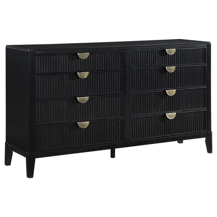 Brookmead - 8-Drawer Dresser - Black - JaxCo Furniture