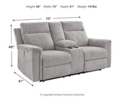 Barnsana - Dbl Power Reclining Loveseat With Console - JaxCo Furniture
