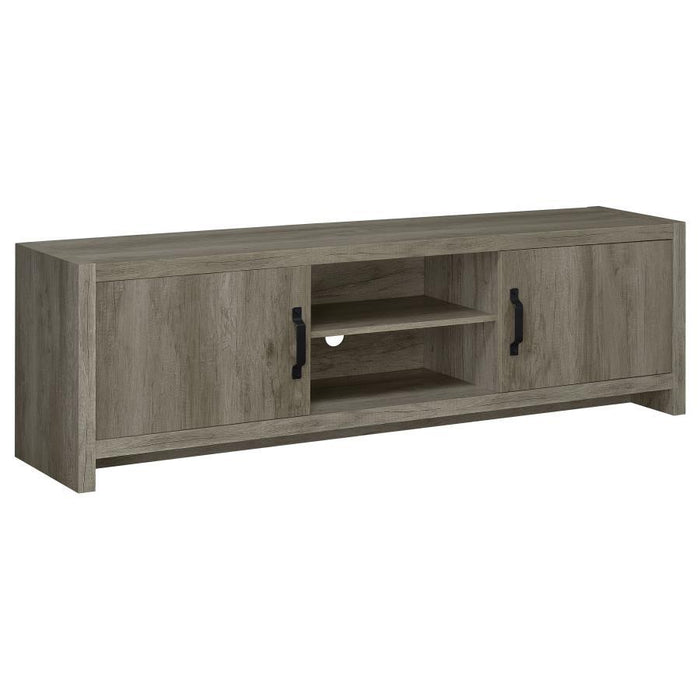 Burke - 2 Door Engineered Wood TV Stand - Gray Driftwood - JaxCo Furniture