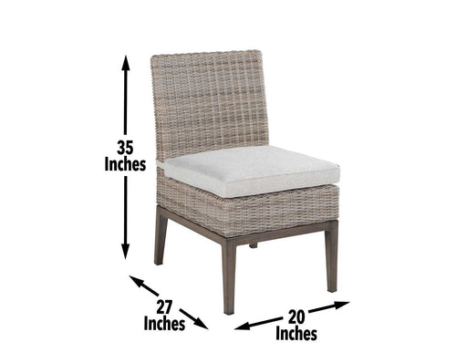 Marina - Patio Side Chair (Set of 2) - Brown Light - JaxCo Furniture