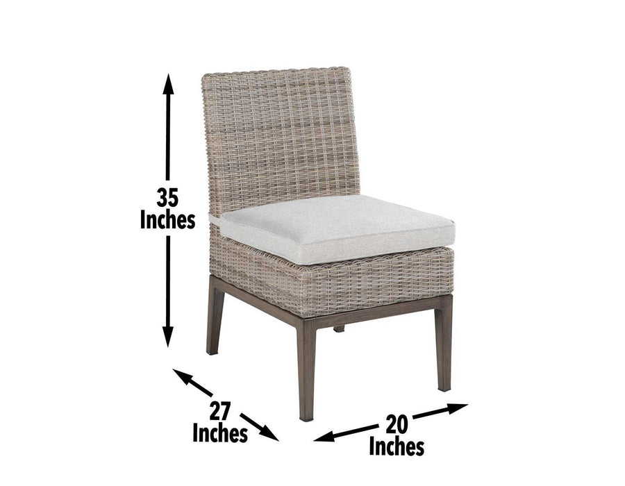 Marina - Patio Side Chair (Set of 2) - Brown Light - JaxCo Furniture