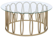 Monett - Round Glass Top Table - JaxCo Furniture