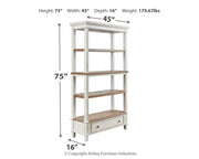 Realyn - Brown / White - Bookcase - JaxCo Furniture