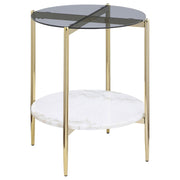 Jonelle - Round Glass Top Table - JaxCo Furniture