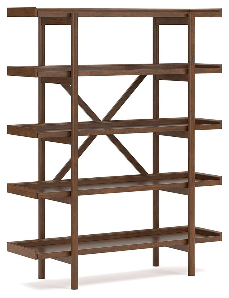 Lyncott - Brown - Bookcase - JaxCo Furniture