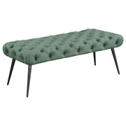 Ella - Upholstered Tufted Bench Metal Legs - JaxCo Furniture