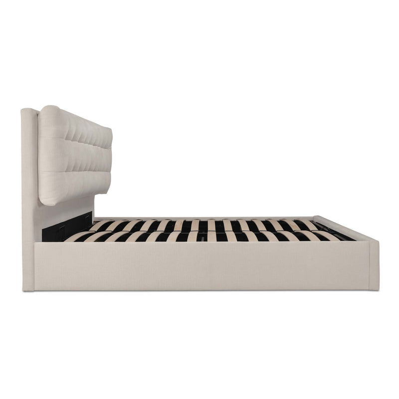 Sebastion - Queen Storage Bed - Cream - JaxCo Furniture