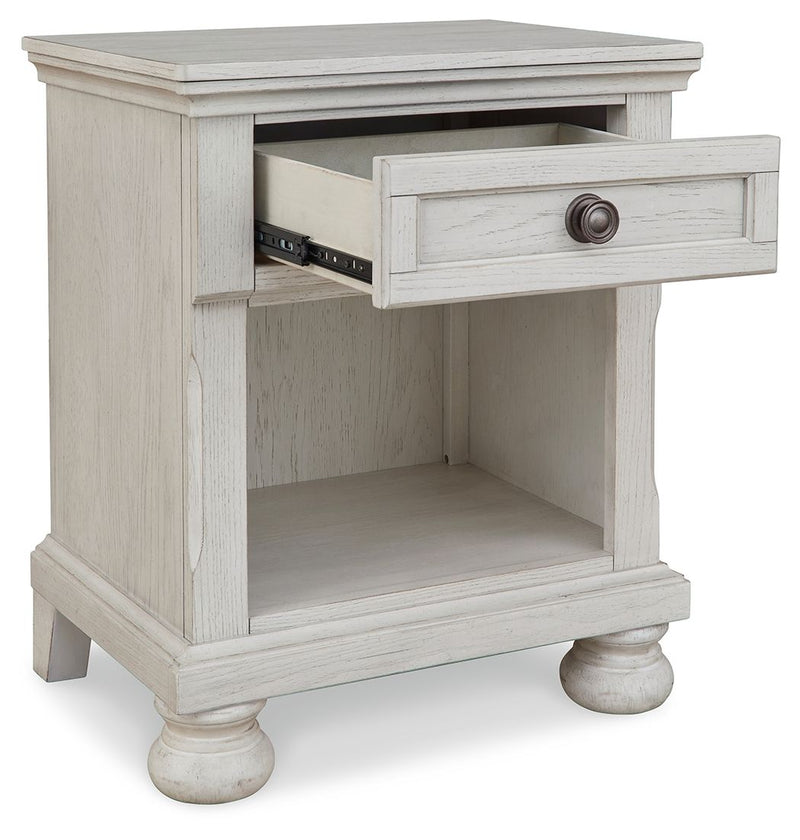 Robbinsdale - Antique White - One Drawer Night Stand - JaxCo Furniture