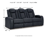 Fyne-dyme - Power Reclining Sofa With Adj Headrest - JaxCo Furniture