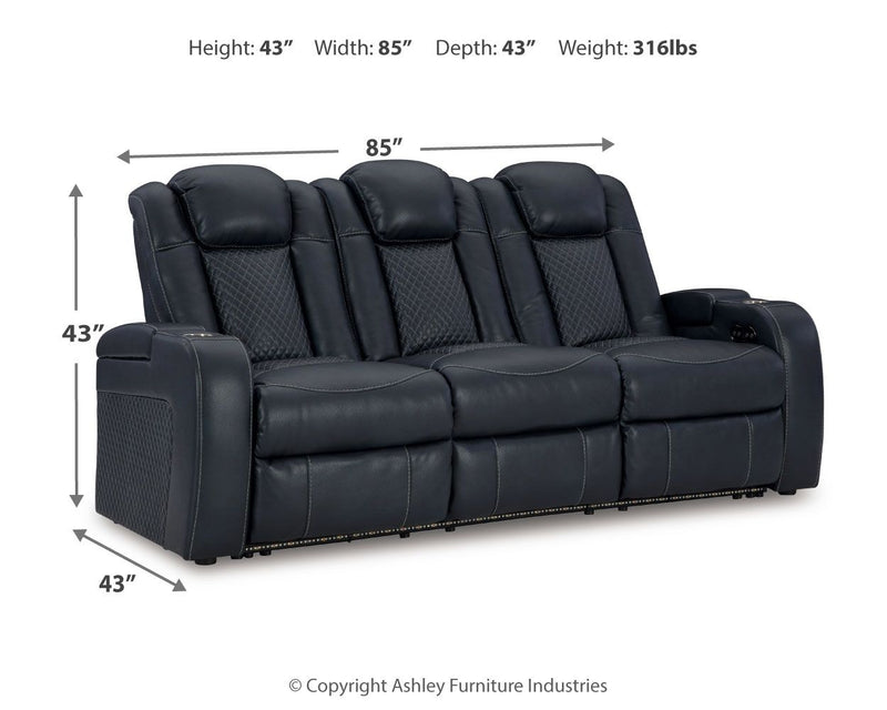 Fyne-dyme - Power Reclining Sofa With Adj Headrest - JaxCo Furniture