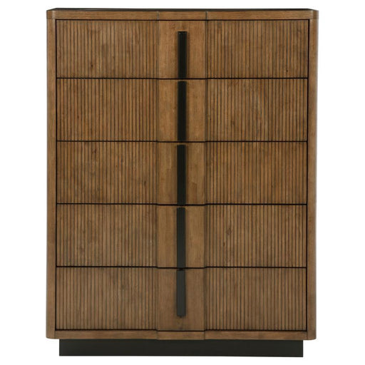 Terrace - 5-Drawer Chest Of Drawers - Ash Brown - JaxCo Furniture