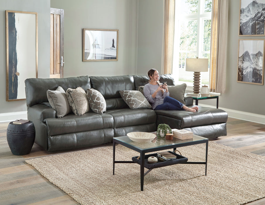 Como - 3 Piece Italian Leather Match Reclining Sofa - JaxCo Furniture