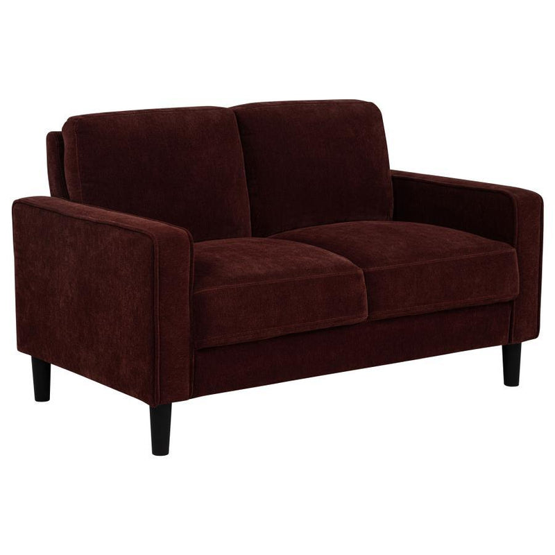 Ruth - Upholstered Track Arm Loveseat - JaxCo Furniture