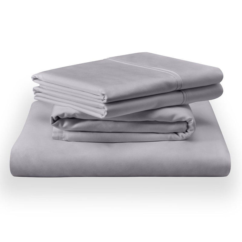 Linens - Tempur Classic Cotton Sheet Set - Cool Gray - JaxCo Furniture