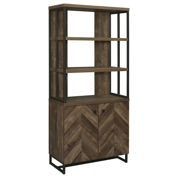 Millbrook - 2 Door Storage Bookshelf - Rustic Oak - JaxCo Furniture