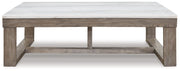 Loyaska - Brown / Ivory - Rectangular Cocktail Table - JaxCo Furniture