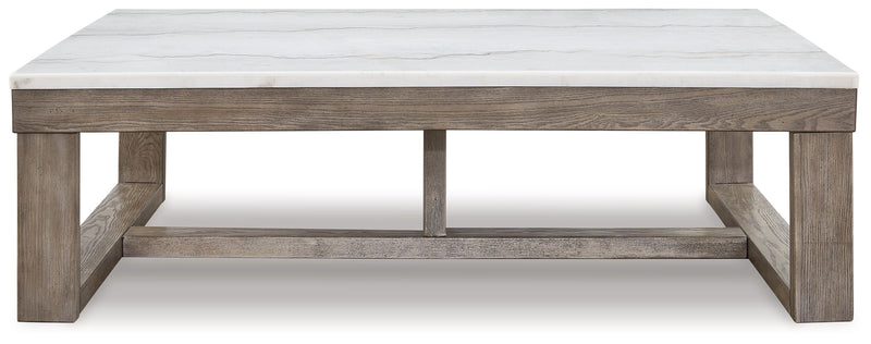 Loyaska - Brown / Ivory - Rectangular Cocktail Table - JaxCo Furniture