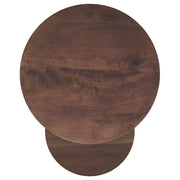 Yency - 2 Piece Round - Mango Wood Nesting Table Set - Dark Brown - JaxCo Furniture