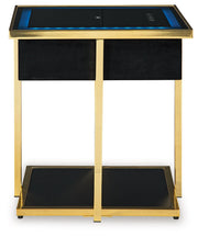 Rexwell - Black / Gold Finish - Accent Table With Speaker - JaxCo Furniture