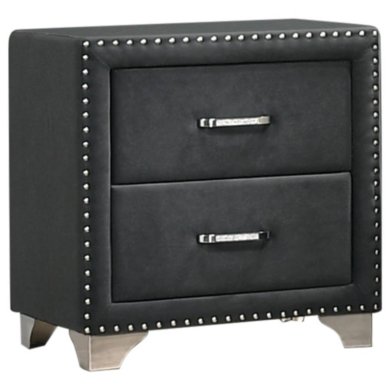 Melody - Upholstered 2-Drawer Nightstand - JaxCo Furniture
