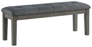 Hallanden - Black / Gray - Large UPH Dining Room Bench - JaxCo Furniture
