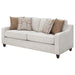 Christine - Upholstered Sloped Arm Sofa - Beige - JaxCo Furniture