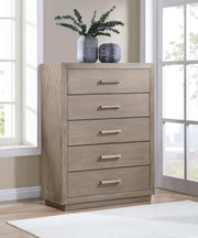 Kenora - 5-Drawer Bedroom Chest - Barley Brown - JaxCo Furniture