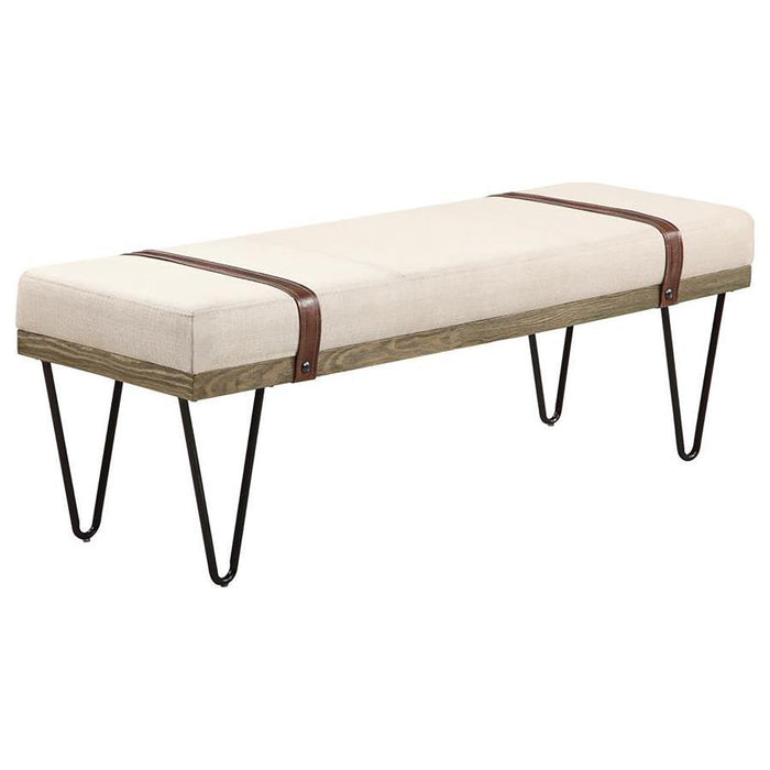 Austin - Fabric Upholstered Accent Bench - Beige - JaxCo Furniture