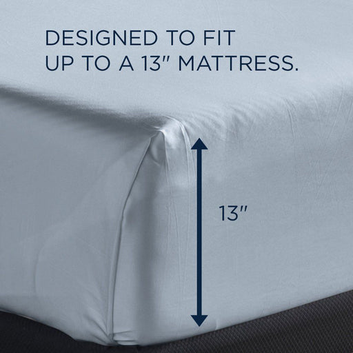 Linens - Tempur Classic Cotton Sheet Set - Sleepy Blue - JaxCo Furniture