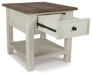 Bolanburg - White / Brown / Beige - Rectangular End Table - JaxCo Furniture