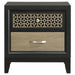 Valencia - 2-Drawer Nightstand - Black - JaxCo Furniture