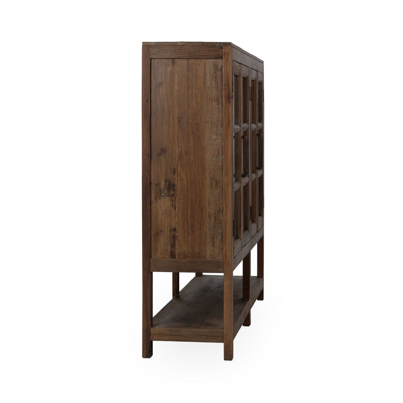 Kharga - 4 Door Cabinet - Natural - JaxCo Furniture