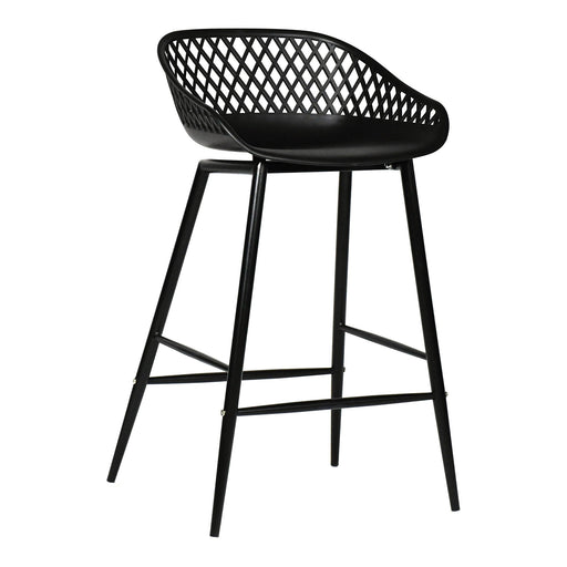 Piazza - Outdoor Counter Counter Stool (Set of 2) - Black - JaxCo Furniture