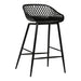 Piazza - Outdoor Counter Counter Stool (Set of 2) - Black - JaxCo Furniture