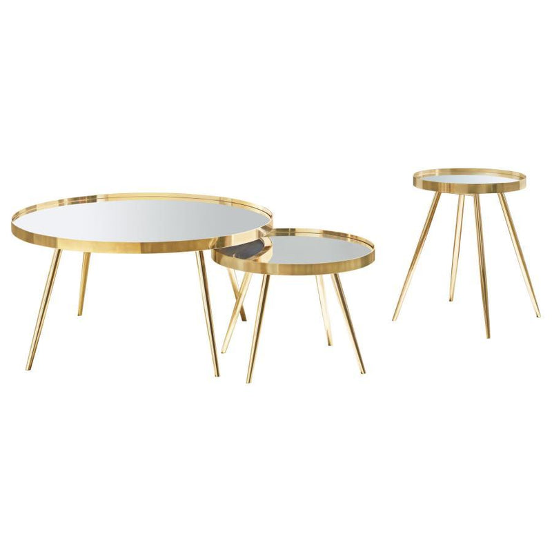 Kaelyn - Round Coffee And End Table Set - JaxCo Furniture
