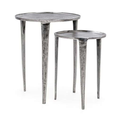 Elinor - Nesting Accent Tables (Set of 2) - Pearl Silver - JaxCo Furniture