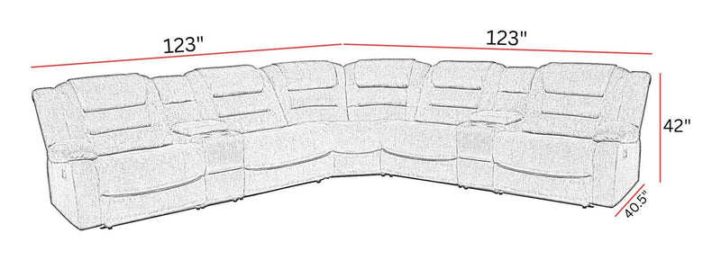Bolton - Modular Reclining Sectional - JaxCo Furniture