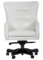 Dc#122 - Leather Desk Chair - Alabaster - JaxCo Furniture