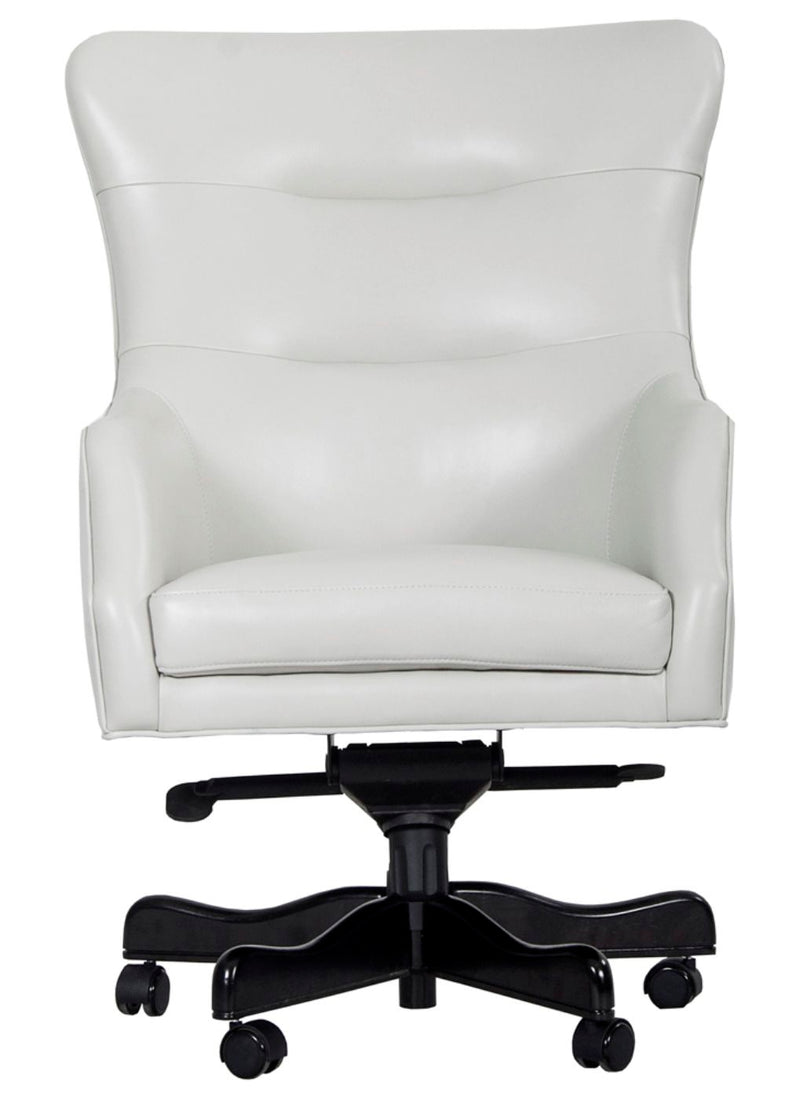 Dc#122 - Leather Desk Chair - Alabaster - JaxCo Furniture