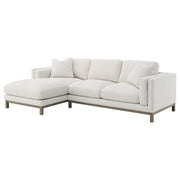 Geneva - Boucle Upholstered Sectional Chaise Sofa - Sand - JaxCo Furniture