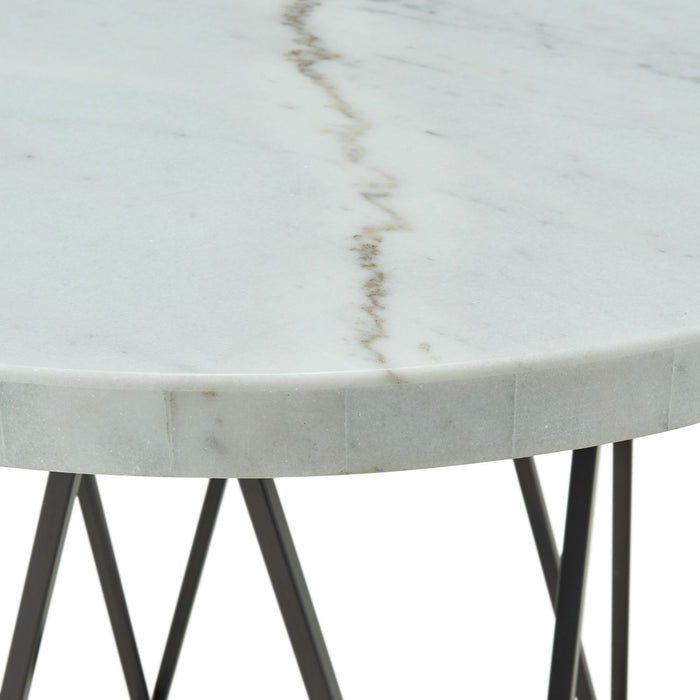 Riko - Round Counter Height Dining Table - White - JaxCo Furniture