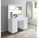 Amia - Complete Vanity With Lightbulbs - Glossy White - JaxCo Furniture