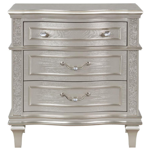 Evangeline - 3-Drawer Nightstand - Silver Oak - JaxCo Furniture