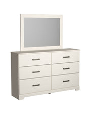 Stelsie - White - Dresser, Mirror - JaxCo Furniture