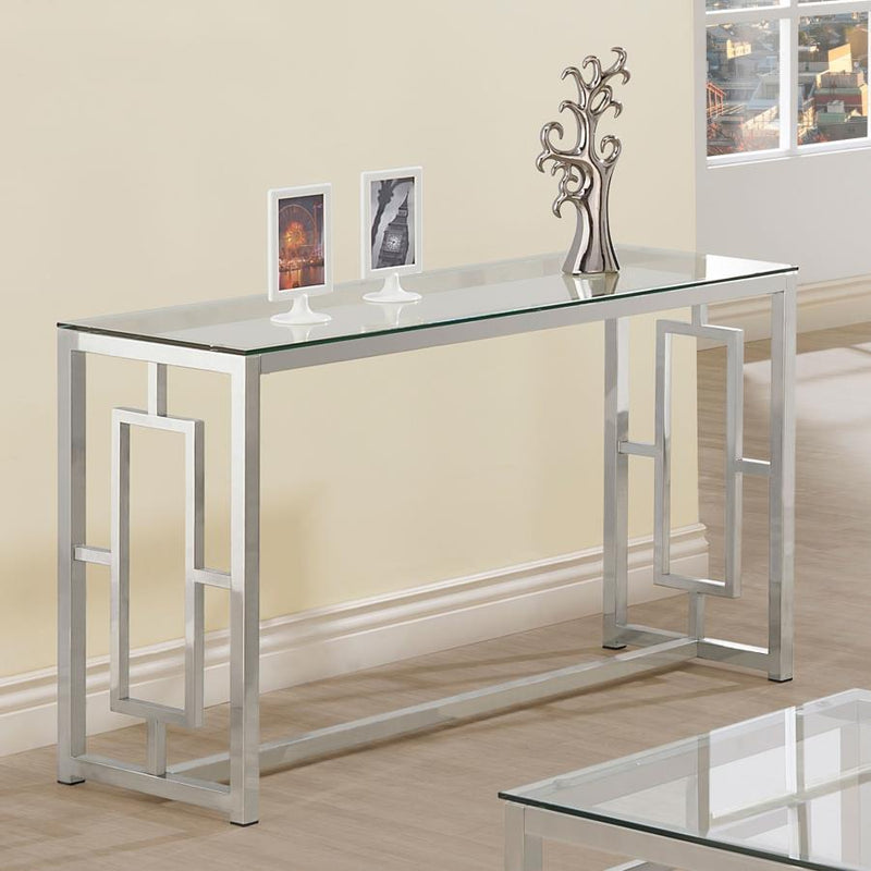 Merced - Glass Top Metal Table - JaxCo Furniture
