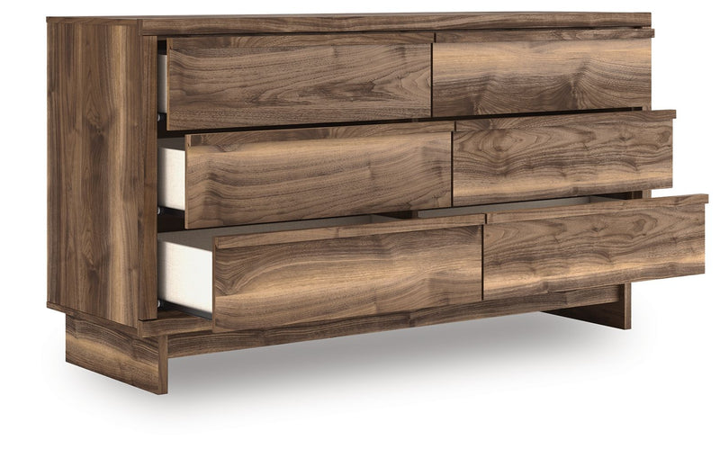 Chirason - Brown - Six Drawer Dresser - JaxCo Furniture