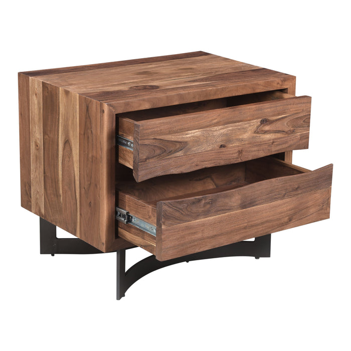 Bent - Nightstand - Natural Stain - JaxCo Furniture